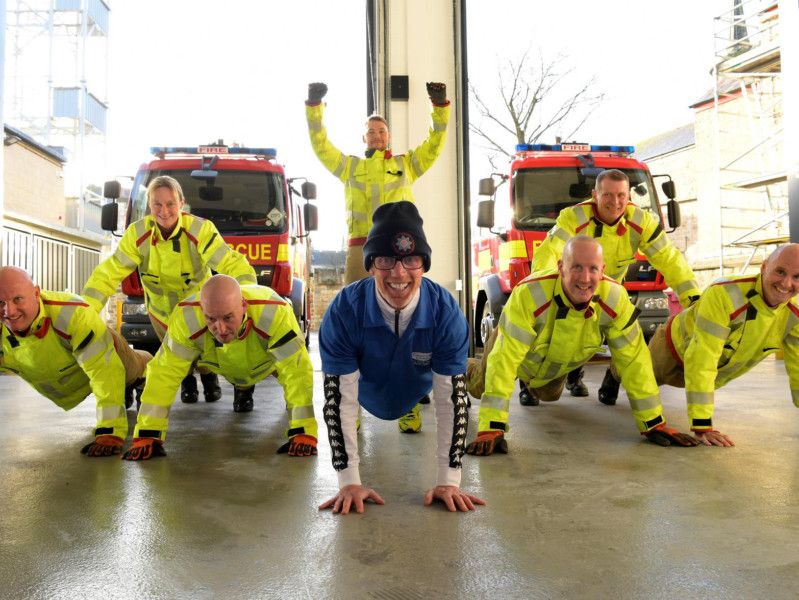 Lancaster firefighters take on Cha Cha Slide Plank challenge video